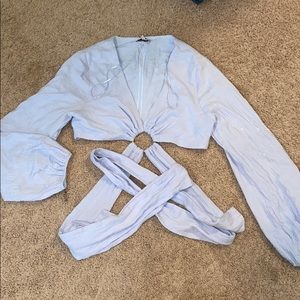 light blue bobbie top